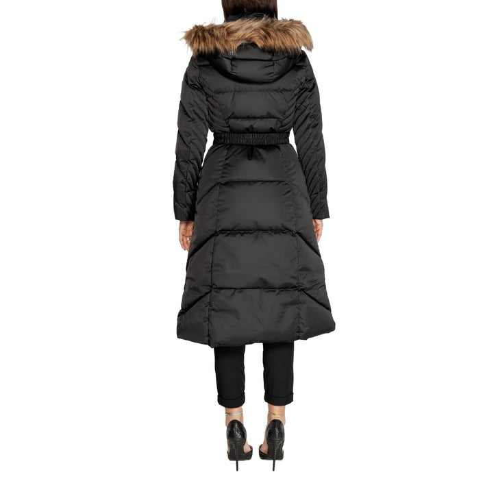 Guess Minimalist Faux Fur Lined Hood Super Longline Jacket