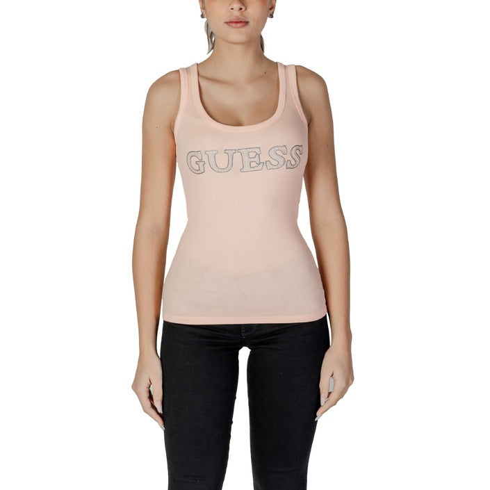 Guess Logo Stretch Cotton Tank Top