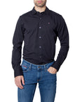 Tommy Hilfiger Logo Cotton-Blend Spread Collar Shirt - 2 Shades