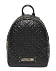 Love Moschino Logo Quilted Vegan Leather Backpack