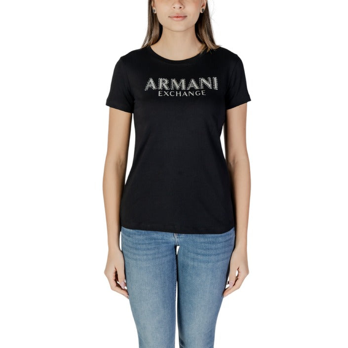 Armani Exchange Logo Fitted Crewneck T-Shirt 100% Cotton