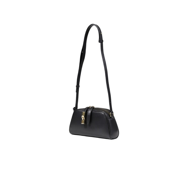 Furla Minimalist Genuine Leather Black Shoulder Bag