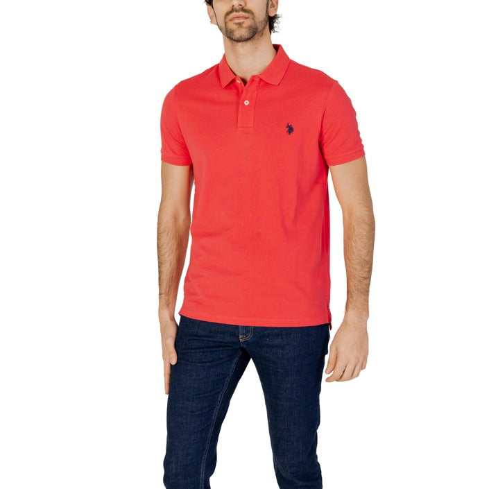 U.S. Polo Assn. Logo Pure Cotton Polo Shirt - Red