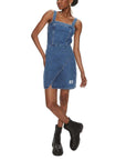 Calvin Klein Jeans Logo Strappy Denim Mini Dress
