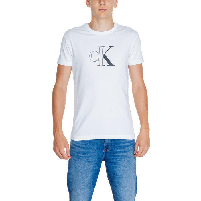 Calvin Klein Jeans Logo 100% Cotton T-Shirt - white