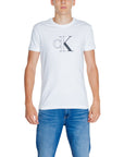 Calvin Klein Jeans Logo 100% Cotton T-Shirt - white