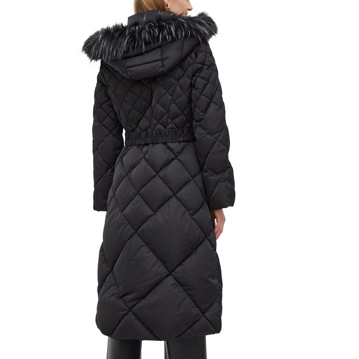 Guess Minimalist Quilted &amp; Hooded Longline Puffer Jacket
