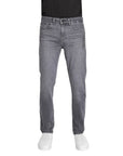 Boss Logo Grey Denim Jeans Straight Leg-Slim Fit