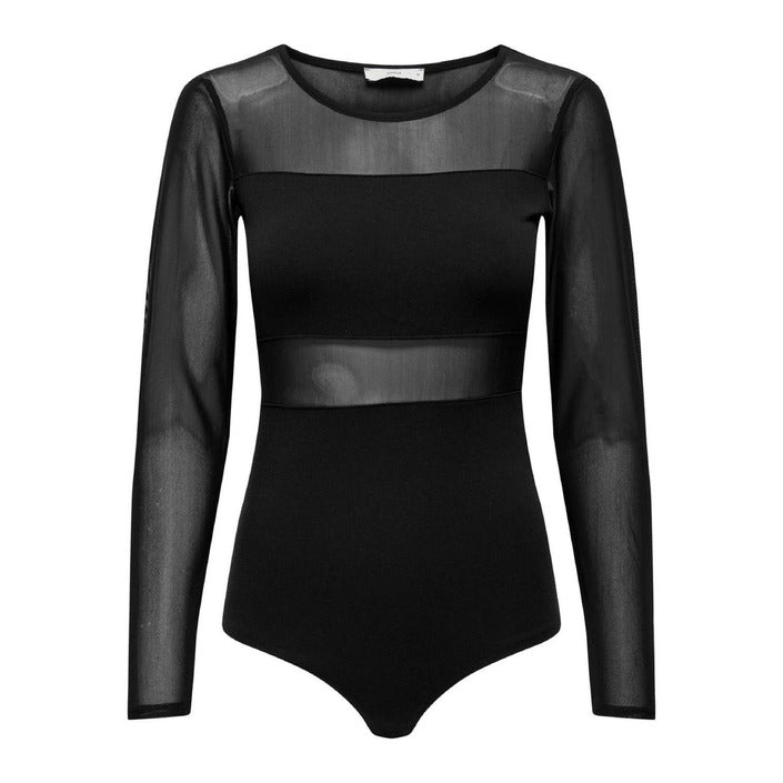 Only Minimalist Black Bodysuit Long Sleeve