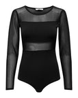 Only Minimalist Black Bodysuit Long Sleeve