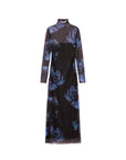 Desigual Sheer Turtleneck Long Sleeve Winter Midi Dress