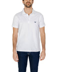 Emporio Armani Logo Cotton-Rich Polo Shirt - White