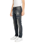 Icon Logo Distressed Dirty Dark Wash Skinny Jeans