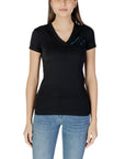 Armani Exchange Logo  Fitted V-Neck Cotton T-Shirt
