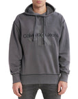 Calvin Klein Jeans Logo Pure Cotton Athleisure Hooded Pullover