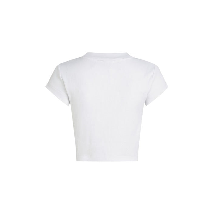 Calvin Klein Jeans  Logo Cotton Stretch Cropped T-Shirt