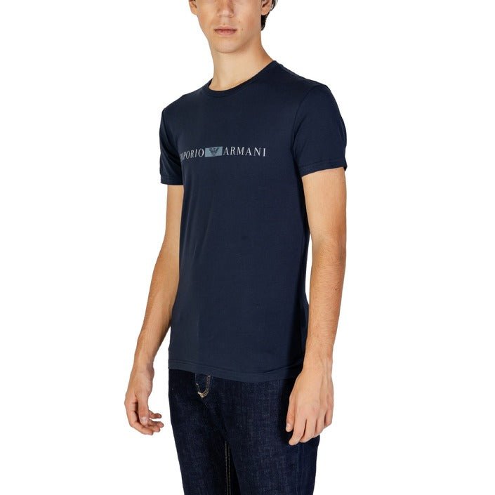 Emporio Armani Logo Cotton-Rich Crewneck T-Shirt