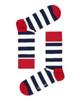 Happy Socks Unisex Cotton-Rich Stripes Midi Quarter Socks