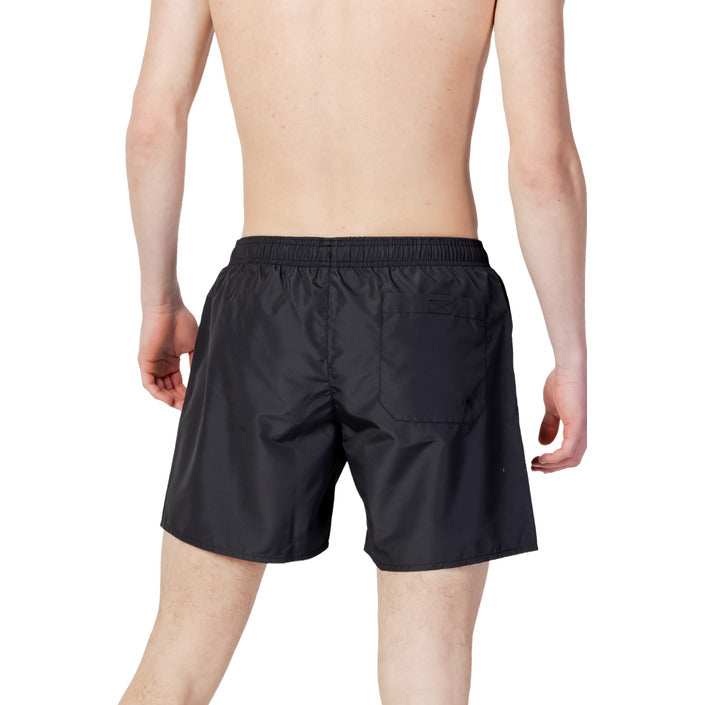 EA7 By Emporio Armani Logo Athleisure Quick Dry Swim Shorts - Black
