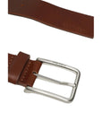 Calvin Klein Logo Leather Belt With Square Silver Metal Buckle