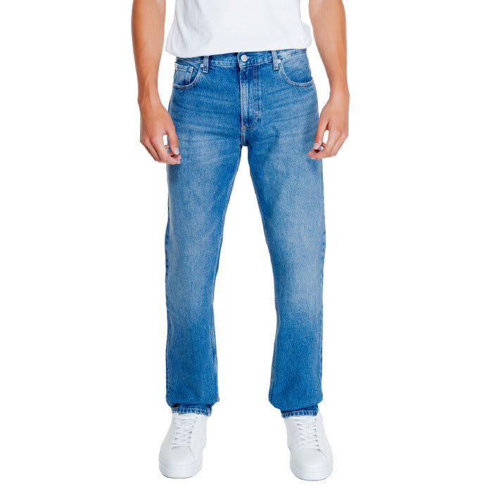 Calvin Klein Jeans Logo Classic Regular Fit Light Wash Jeans