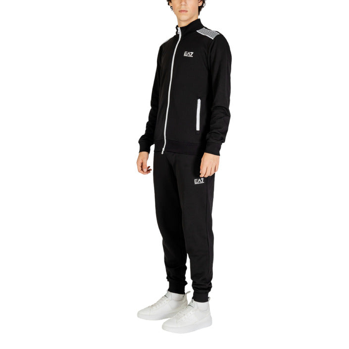 EA7 By Emporio Armani Logo Athleisure Cotton-Rich Tracksuit