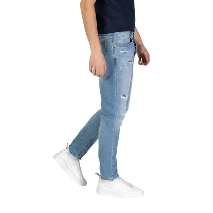 Antony Morato Distressed Ripped Light Wash Skinny Jeans