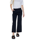 Street One High Waist Black Wide Leg Ankle Cut Pants