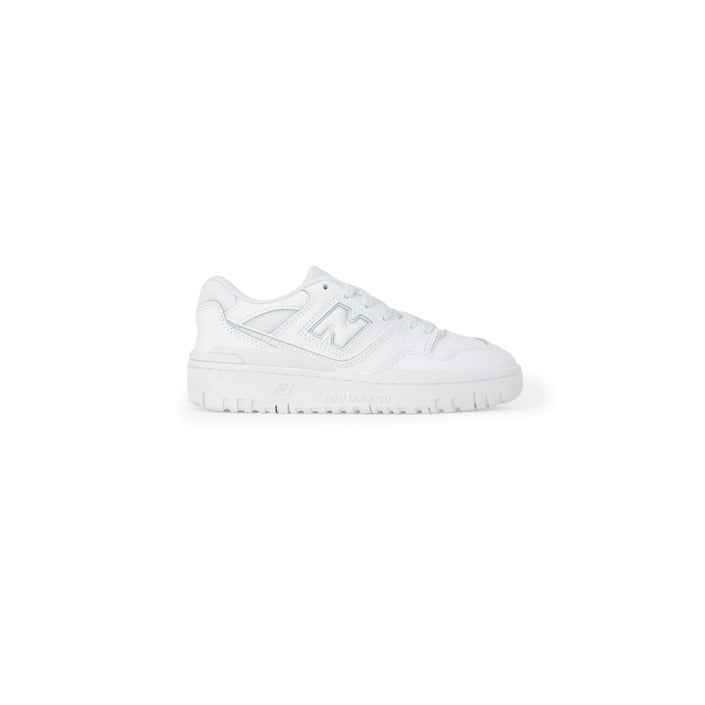 New Balance Logo All White Lace-Up Sneakers