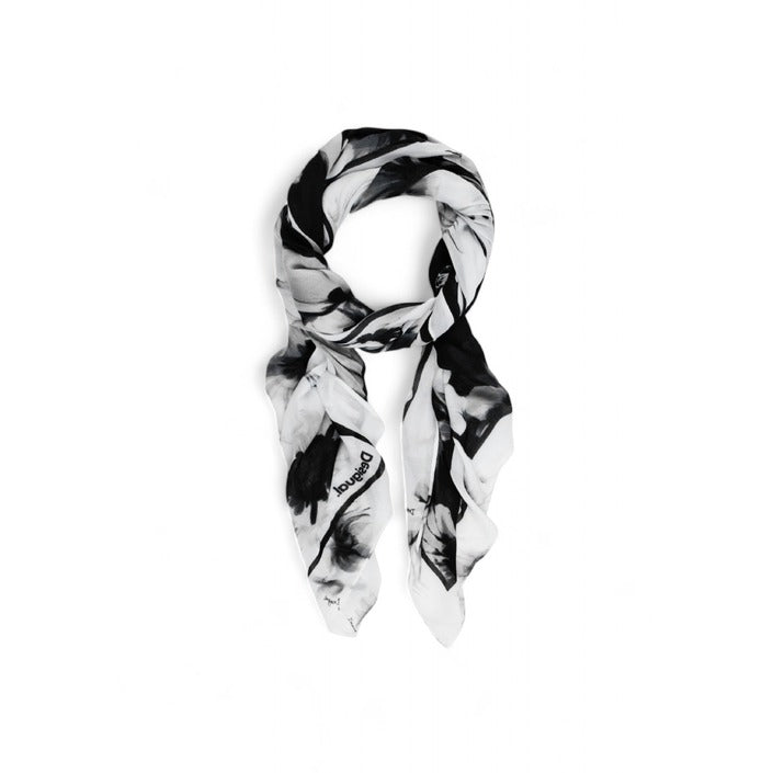 Desigual Monochrome Floral Scarf