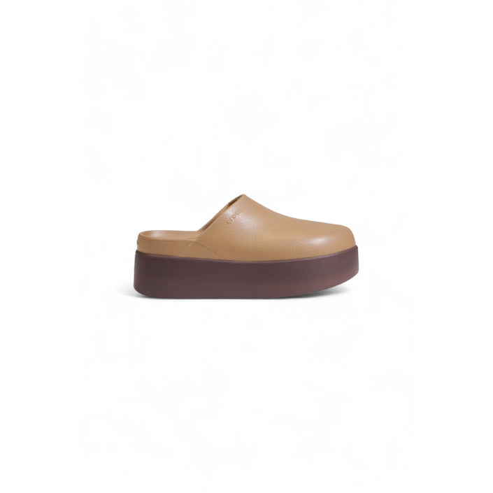 Crocs Beige Platform Clogs