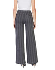 Ichi Stripe Grey Wide Leg Suit Pants