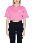 Pharmacy Industry Logo 100% Cotton Crop T-Shirt - pink
