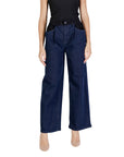 Ichi Logo High Waist Wide Leg Denim Jeans