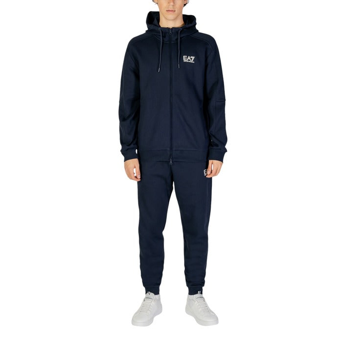 EA7 By Emporio Armani Logo Athleisure Cotton-Rich Performance Tracksuit Set