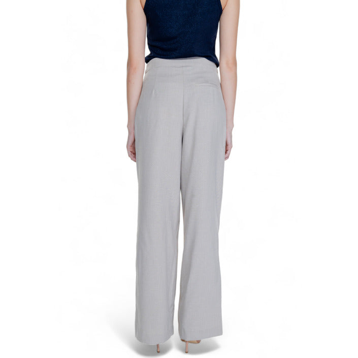 Vila Clothes Light Grey Wide Leg Pants