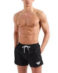 Emporio Armani Logo Athleisure Quick Dry Swim Shorts - black