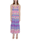 Only Tribal Midi Dress With Sweetheart Neckline