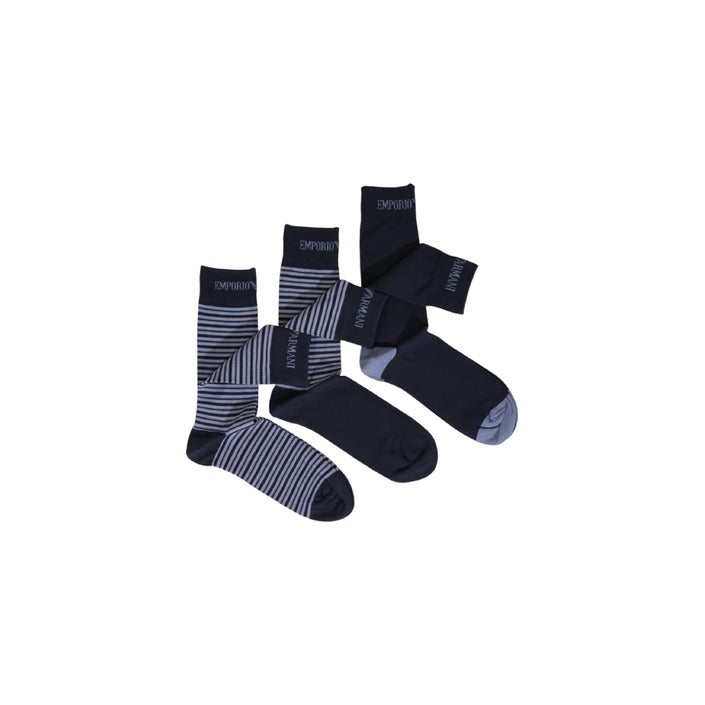 Emporio Armani Logo Midi Quarter Socks Cotton-Blend - 3 Pack