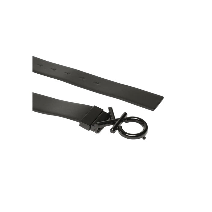 Calvin Klein Logo Buckle Black Belt