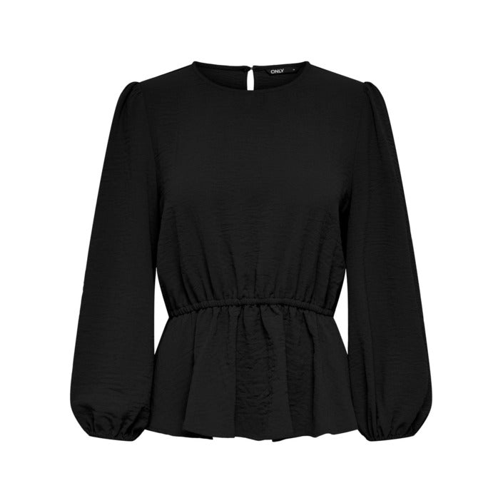 Only Minimalist Peplum Lantern Sleeve Top