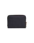 Tommy Hilfiger Logo Black Vegan Leather Zip Clutch Purse