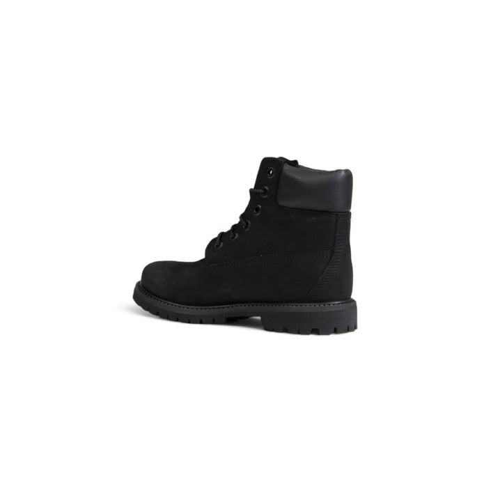 Timberland Minimalist Genuine Leather All Black Lace-Up Boots