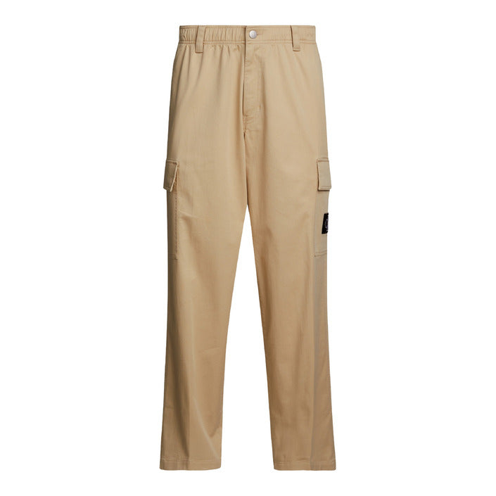 Calvin Klein Logo Cargo Pants Wide Leg Fit - Cotton