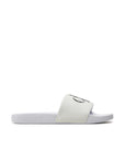 Calvin Klein Jeans Logo Canvas Resort Slides - White