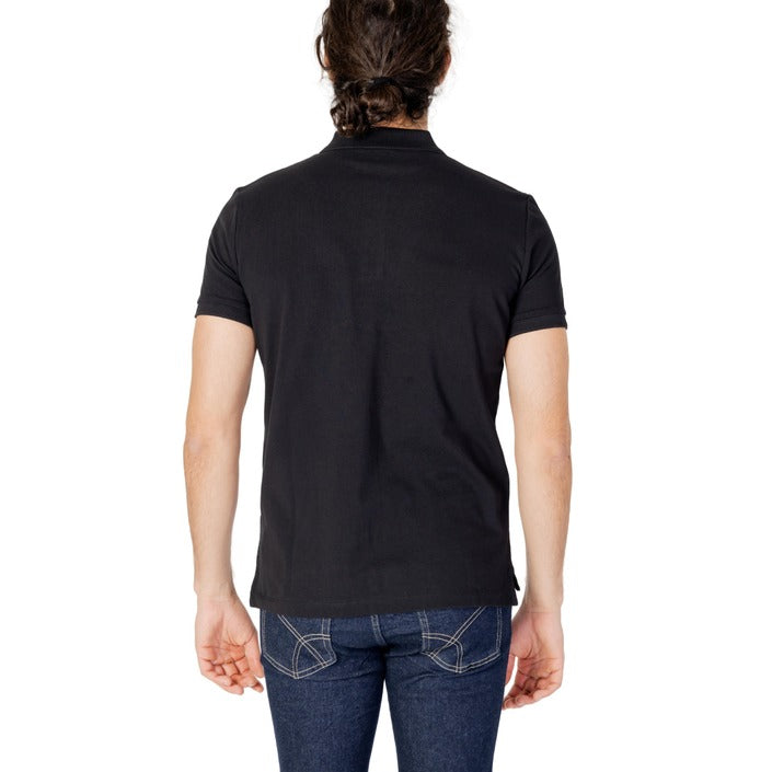 Peuterey Logo Pure Cotton Polo Shirt - black