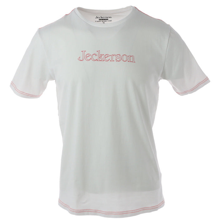 Jeckerson Logo Cotton-Rich Athleisure T-Shirt - white