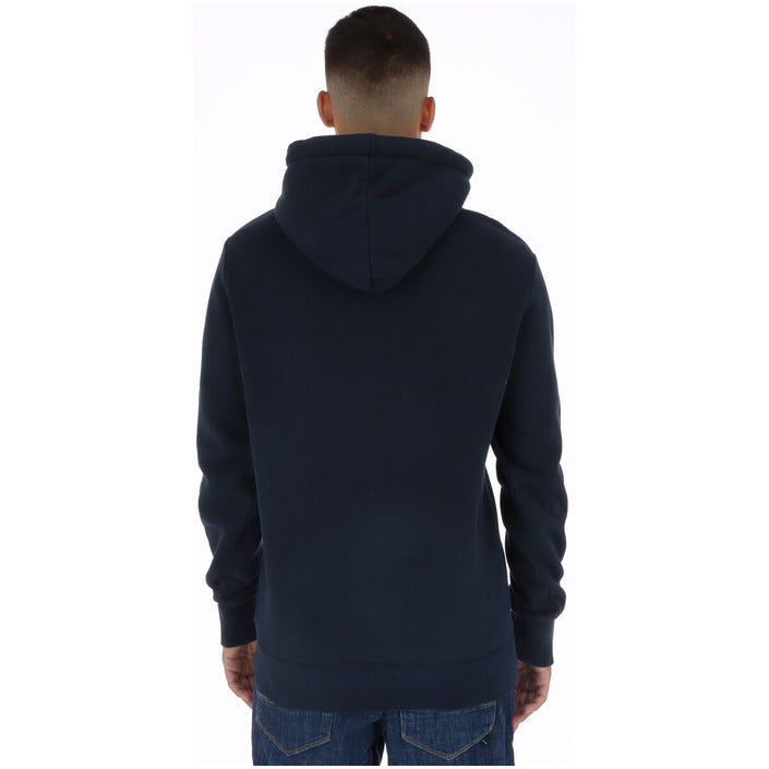 Superdry Logo Cotton-Blend Hooded Pullover - dark blue