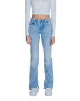 Guess Logo Flared Fit Light Wash Jeans