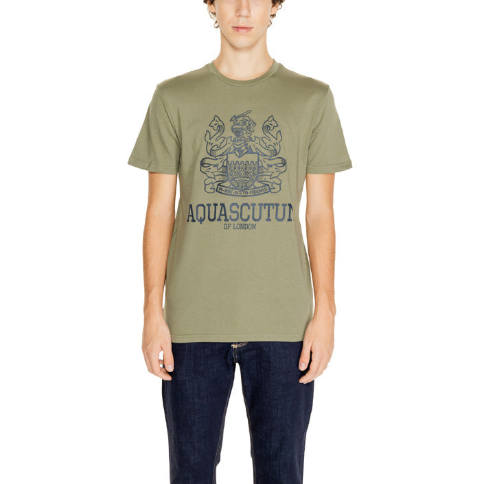 Aquascutum Logo Crewneck T-Shirt 100% Cotton